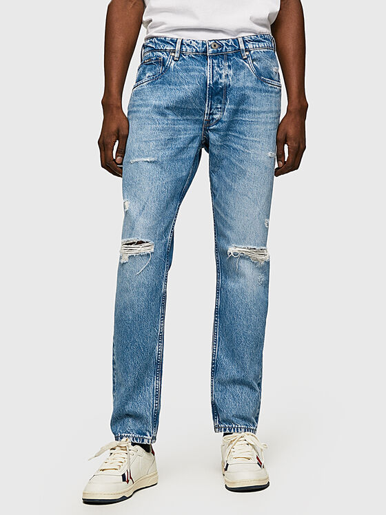 Сини дънки CALLEN с накъсвания - 1