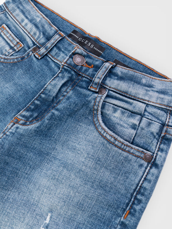 Slim jeans with accent rips  - 4