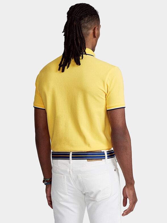 Cotton polo-shirt in yellow color - 3