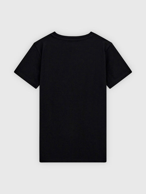 Black T-shirt with triangular logo print - 2