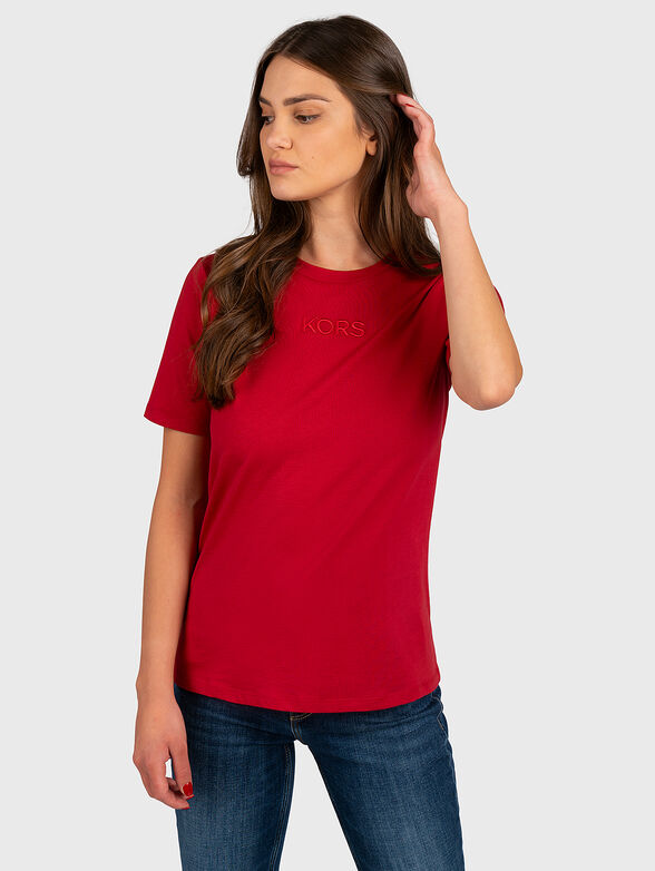 TONAL cotton T-shirt with logo embroidery - 1