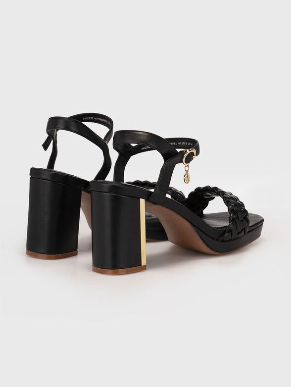LEWY black heeled sandals  - 3