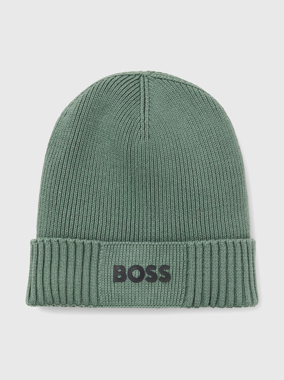 Knitted hat with accent logo - 1