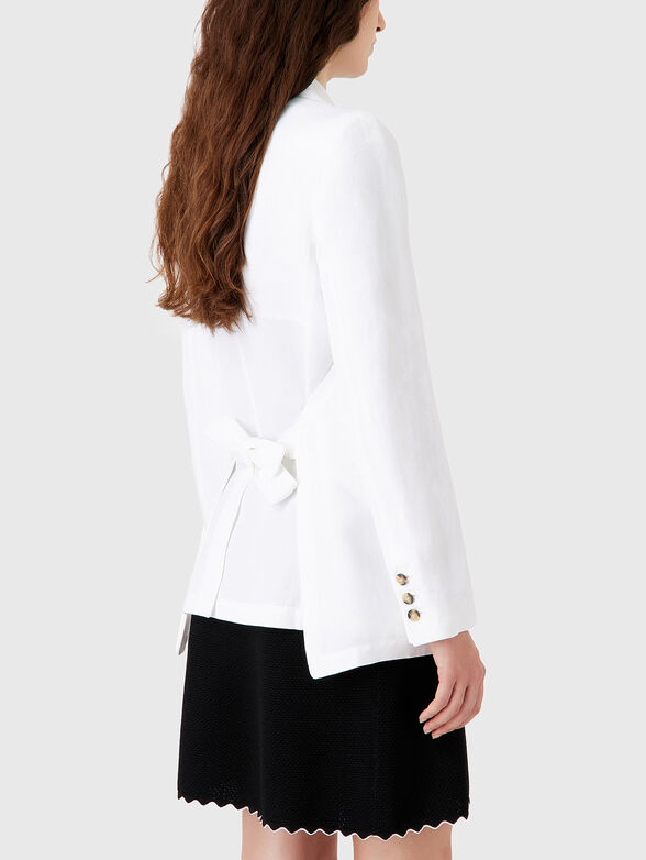 Linen blend blazer - 3