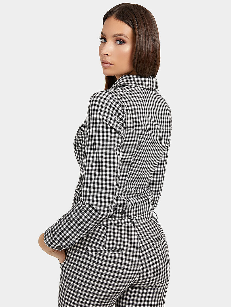 ROMINA jacket with checked print - 3