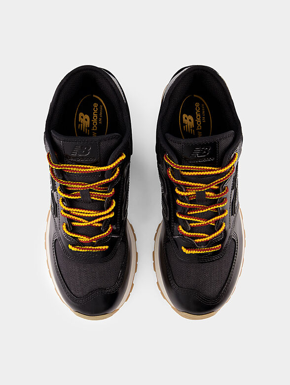 574 high sports shoes with leather elements - 6