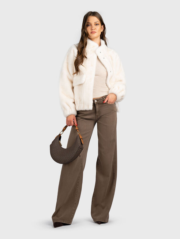 SEXY PALAZZO jeans in beige color - 4