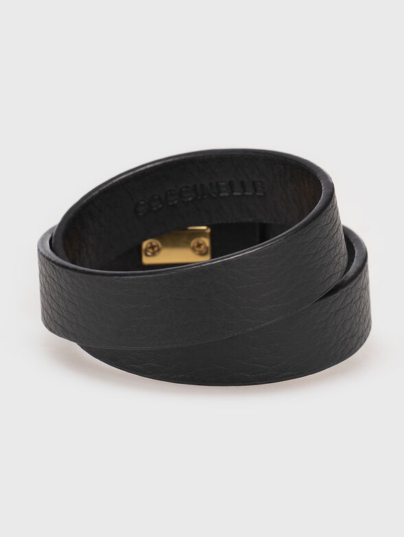 BEAT SOFT leather bracelet in black - 2