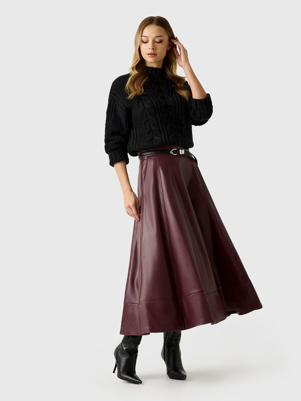 DELORES faux leather maxi skirt - 4