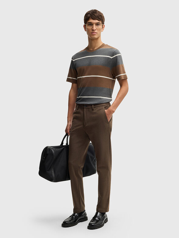 Cotton T-shirt with horizontal stripes - 2