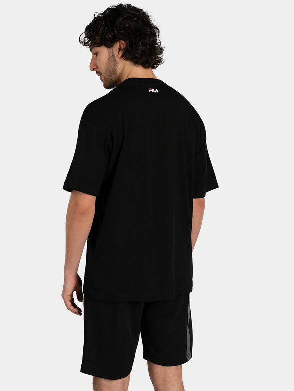 Cotton T-shirt in black - 3