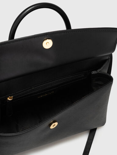 MD TH SATCHEL  black leather bag - 5