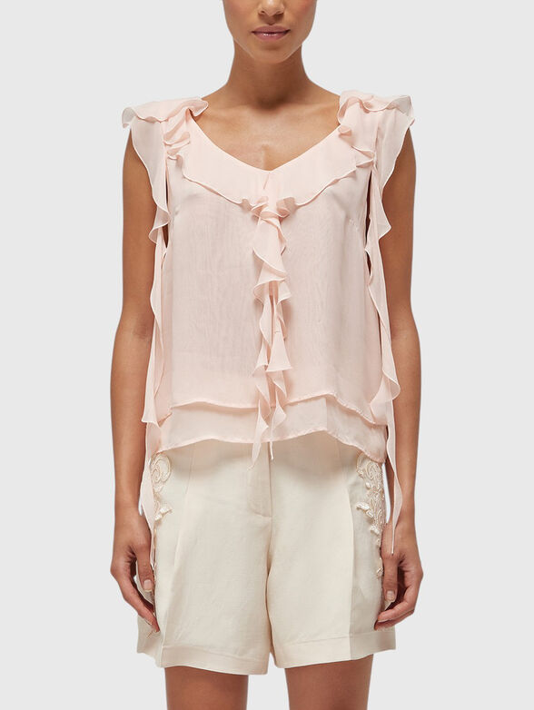 Georgette top with ruffles - 1