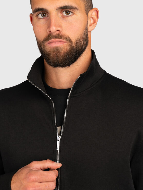 Black sweatshirt with zip - 4