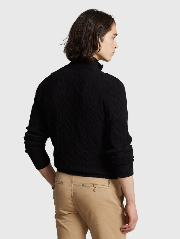 Sweater with zip and logo embroidery - 3