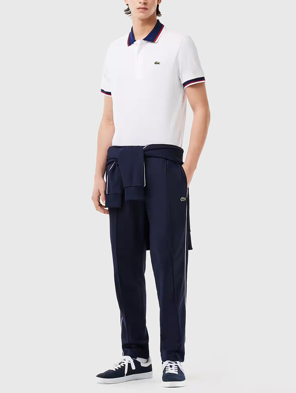 Black polo shirt with contrast collar - 2