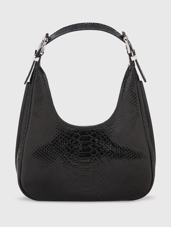 Leather hobo bag with croco effect - 2