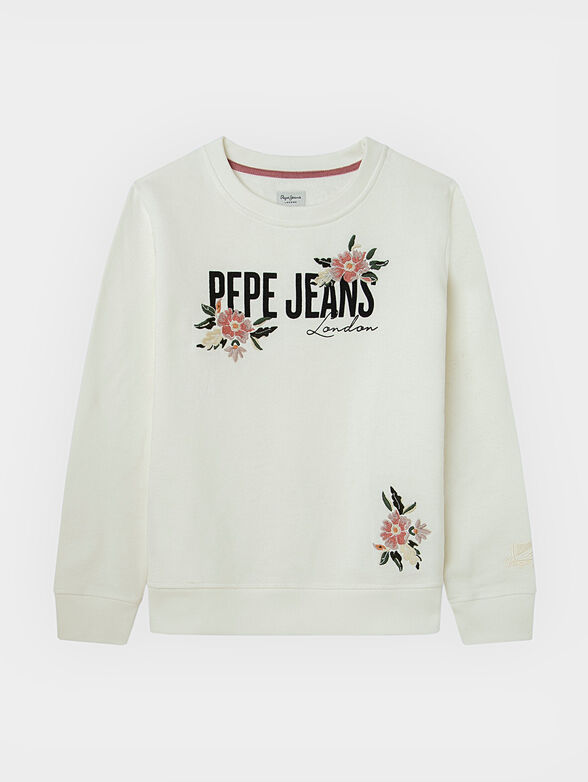 DAISY Sweatshirt with embroidered flowers - 1