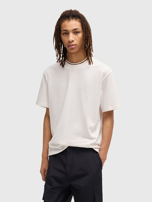 Oversized T-shirt with oval neckline - 1