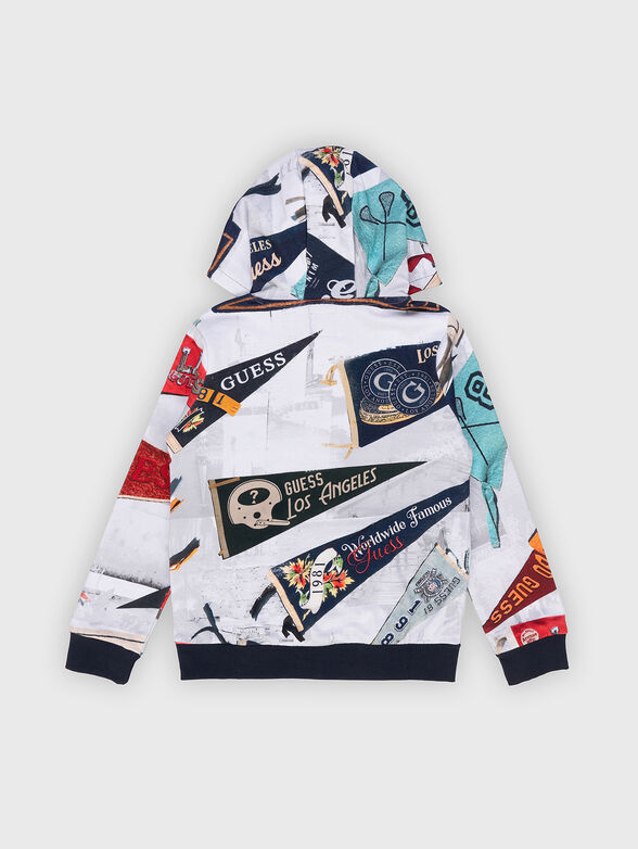 Hooded sweatshirt with colorful print - 2