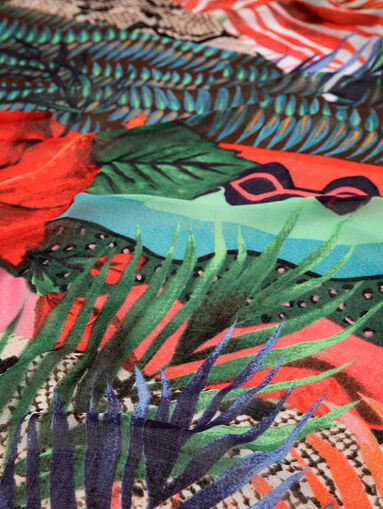 PITAHAYA Scarf with animal print - 5