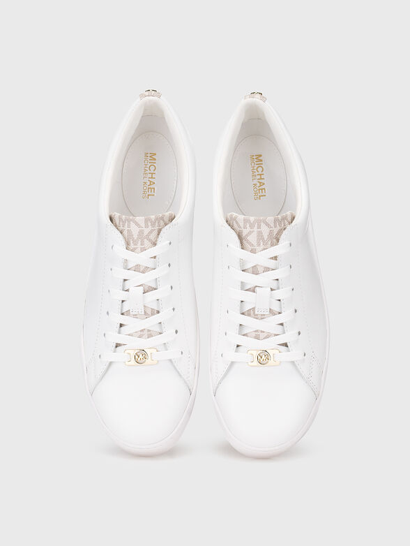 Leather sneakers with monogrammed logo motifs - 6
