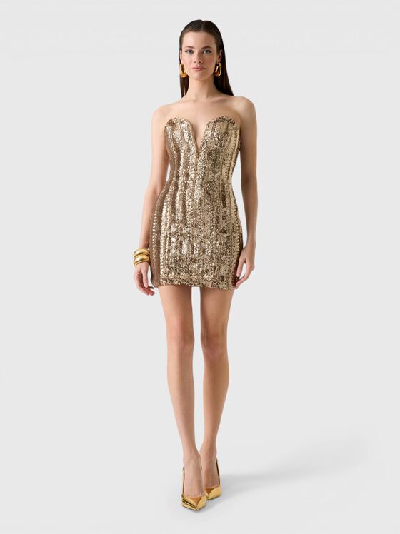 Мини рокля BIANCA с пайети - 1