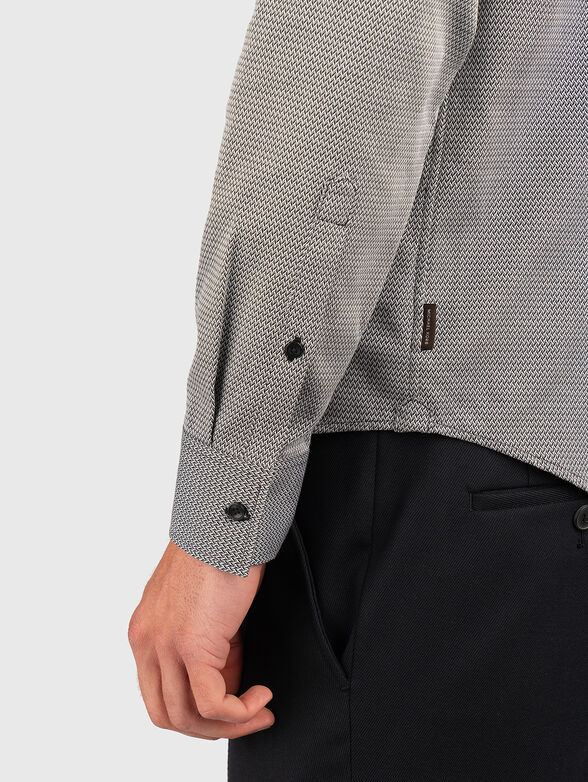 DOBBY long sleeve cotton shirt - 4