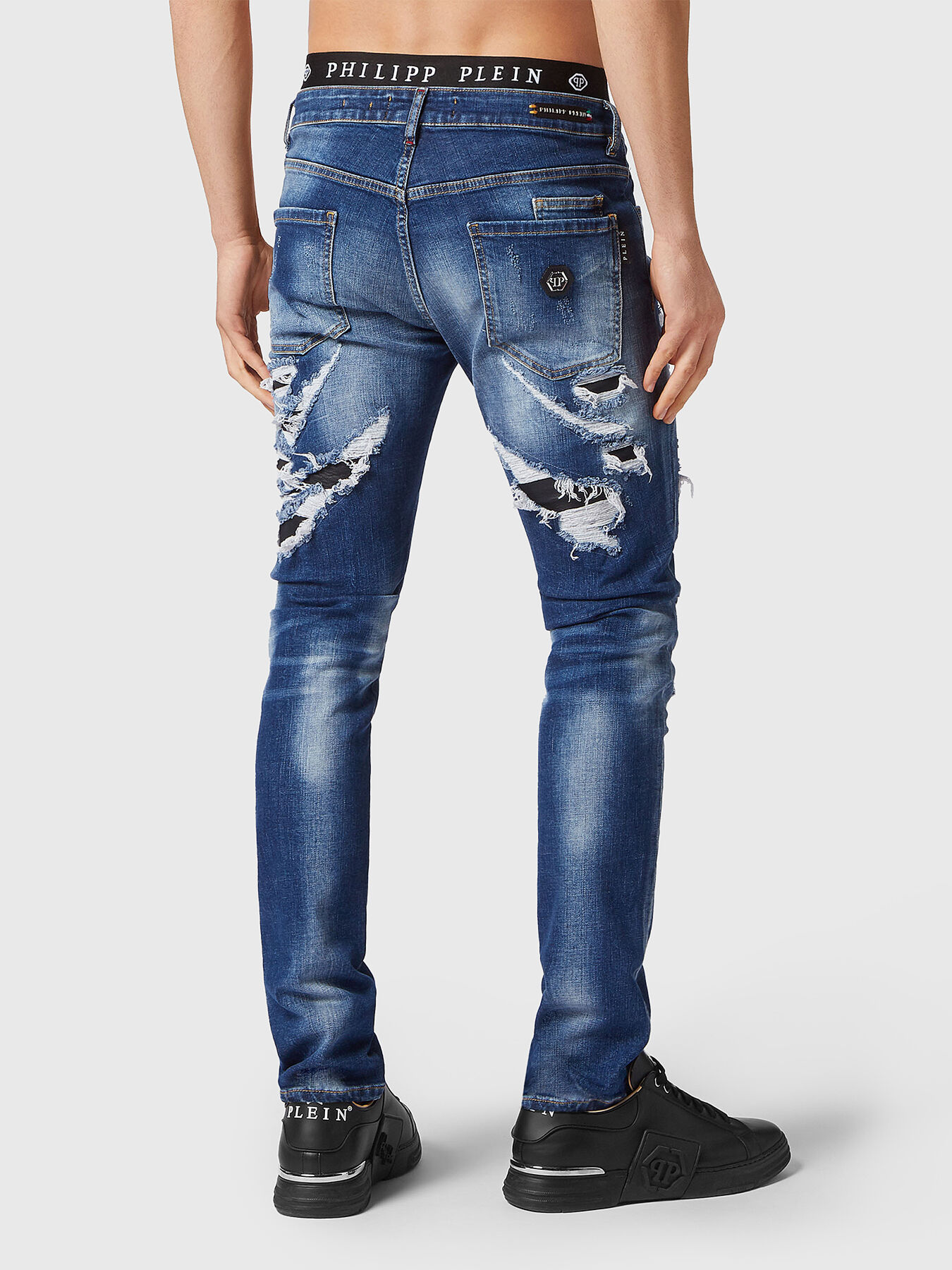 Slim jeans with ripped accents brand PHILIPP PLEIN —  Globalbrandsstore.com/en