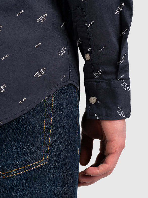 SUNSET shirt with logo print - 6