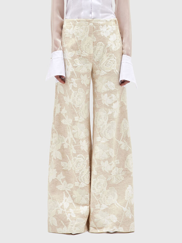 Trousers with high waist and wide legs - 1