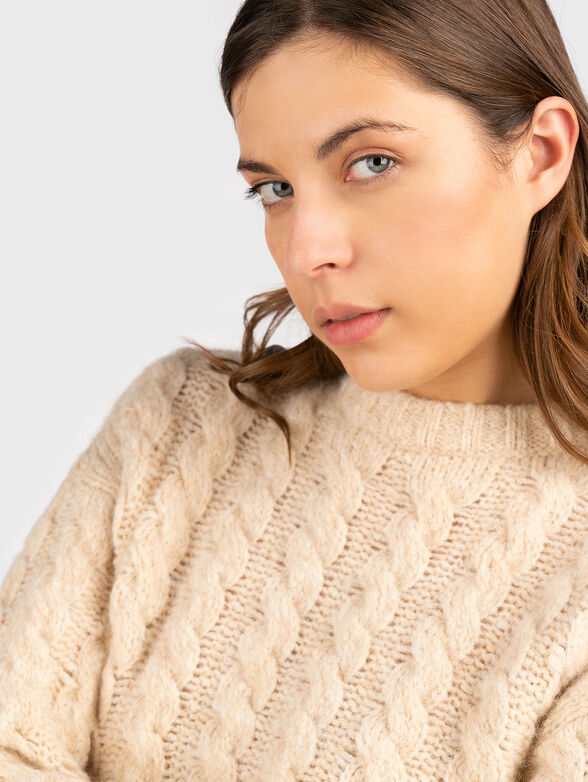 Short knitted sweater  - 3