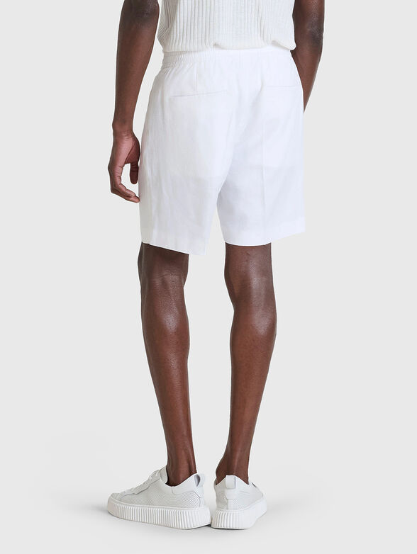 NEIL black linen blend shorts  - 2