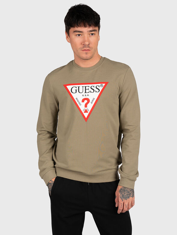 Blue sweatshirt AUDLEY with triangle maxi logo - 1