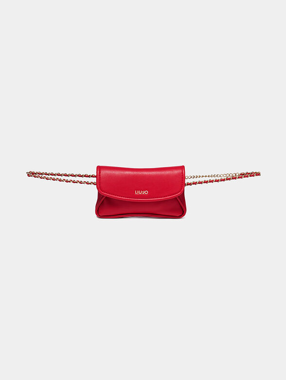 Black belt bag with chain details - 5