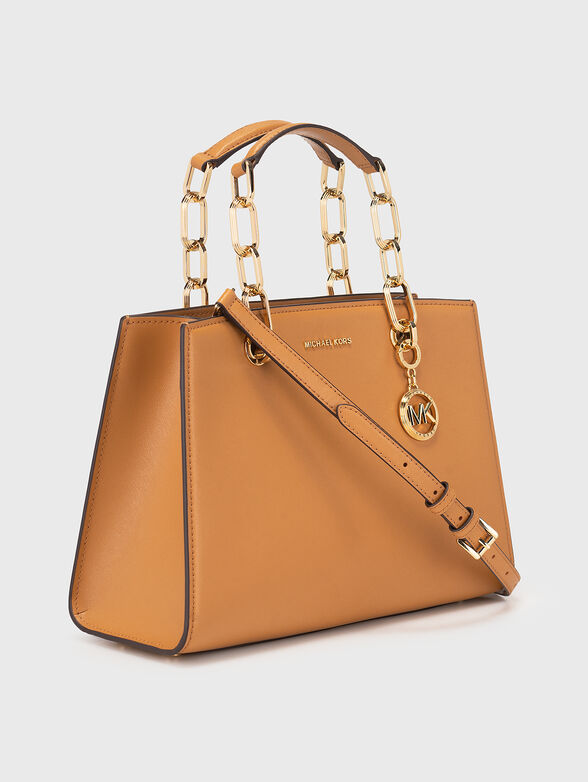 Beige leather bag - 4