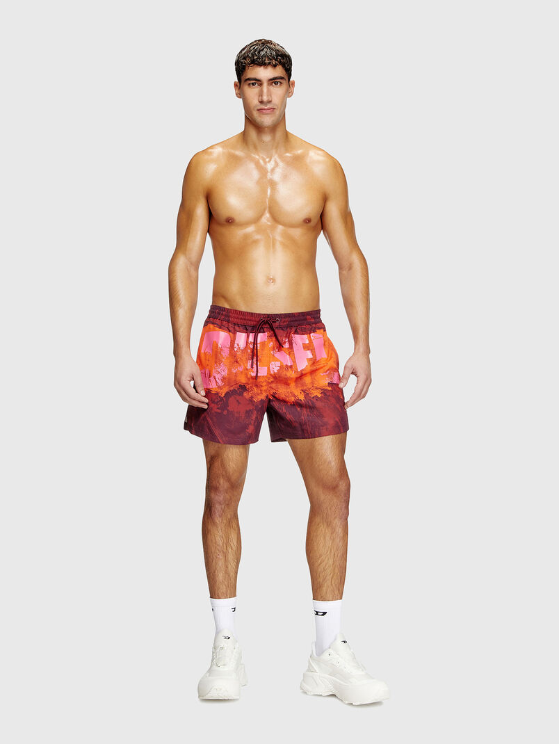 KEN-37-D beach shorts with logo print - 3