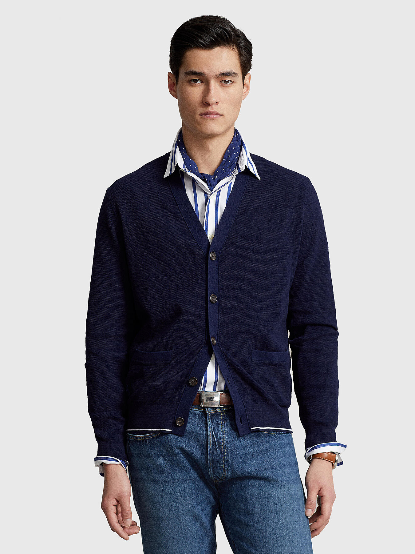 Ralph lauren blue cardigan clearance
