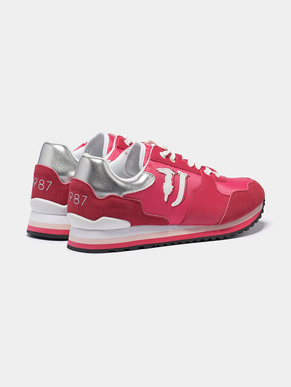 Sneakers in fuxia color with logo - 3