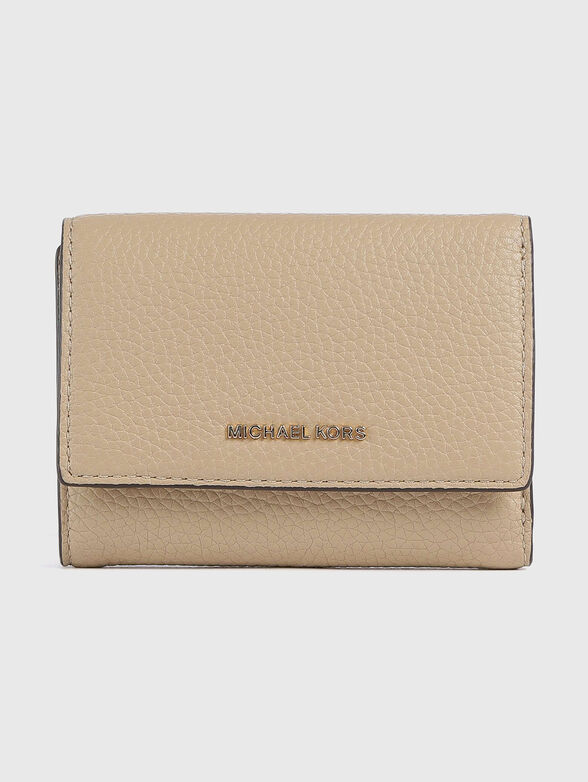 Leather wallet with logo detail - 1