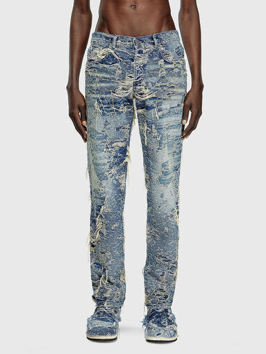 2023 D-FINITIVE-FSG straight leg jeans with accent rips - 3