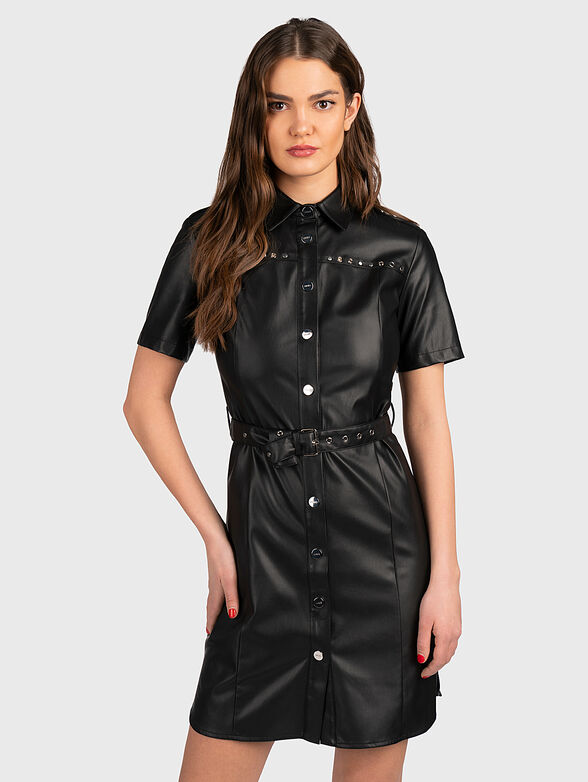 Eco leather mini dress with belt brand LIU JO  Globalbrandsstore.com/en