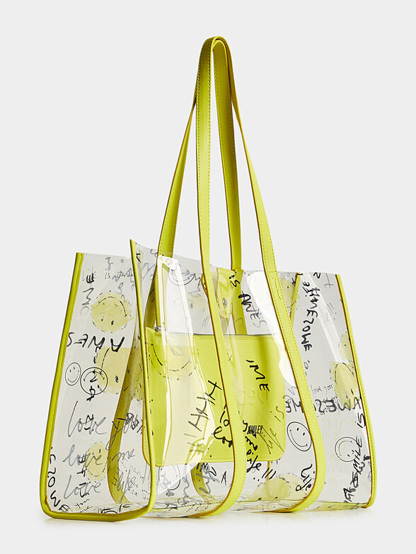 Transparent bag with green accents - 4