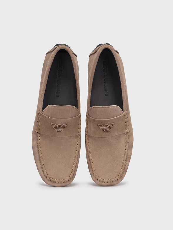 Beige suede loafers - 6