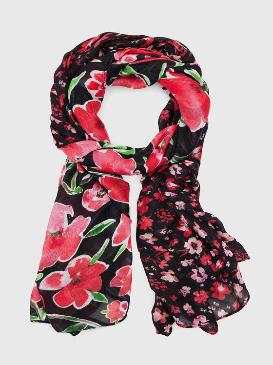 Scarf with floral prints - 1