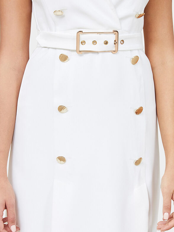 MEGAN black dress with V-neck - 4