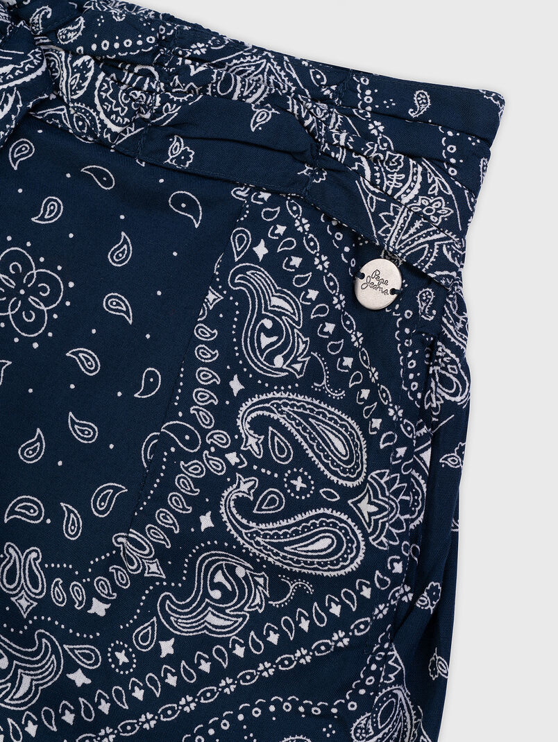 Dark blue printed shorts - 3