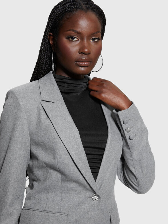 DORIS gray single-breasted jacket - 5