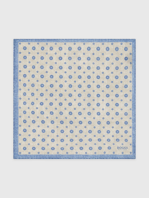 Printed linen jacket pocket square - 2