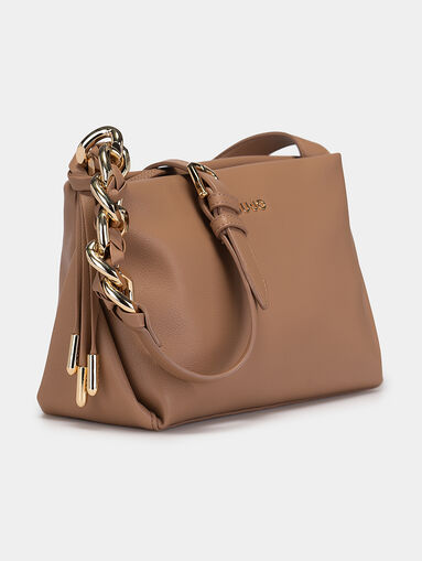 Crossbody bag with an accent chain on the strap - 4